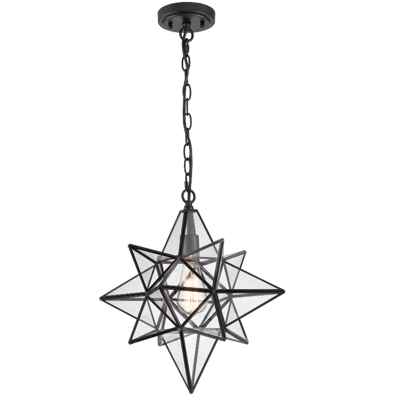 Mini Chandeliers for Adding Charm to Small SpacesMini Chandeliers for Adding Charm to Small SpacesMoravian Star Pendant Lights Black Clear Glass Shade 16 Inches