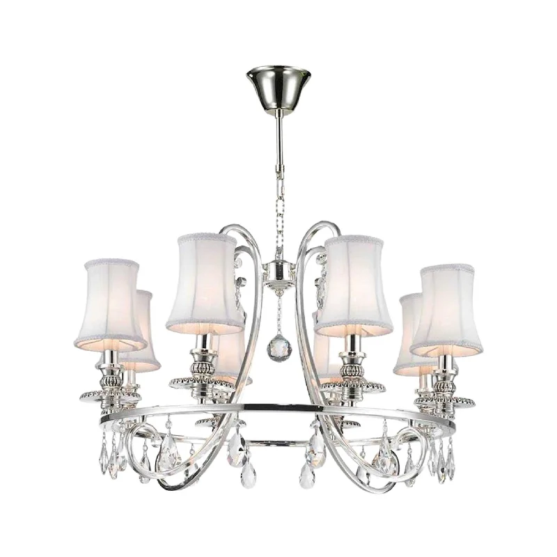 French Country Chandeliers with a Romantic AuraFrench Country Chandeliers with a Romantic AuraNewYork - Hampton Halo 8 Light Chandelier - Polished Nickel French Country Chandeliers with a Romantic AuraFrench Country Chandeliers with a Romantic AuraNewYork - Hampton Halo 8 Light Chandelier - Polished Nickel