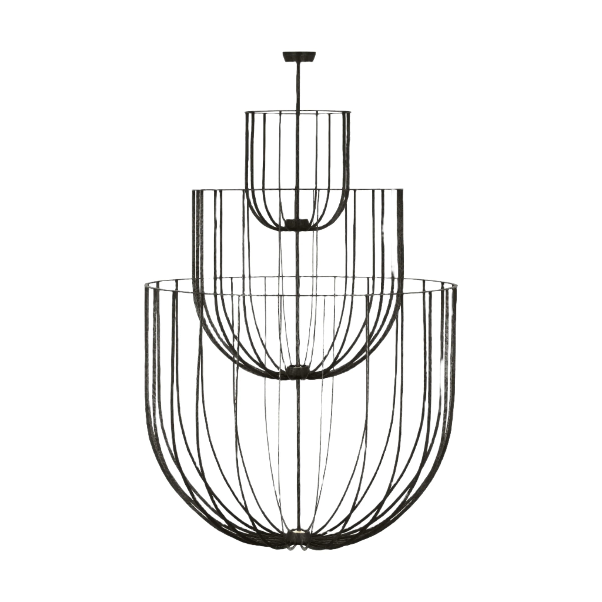 Chandeliers with Metal Frames in Copper FinishChandeliers with Metal Frames in Copper FinishSanchi Grande Three Tier Chandelier