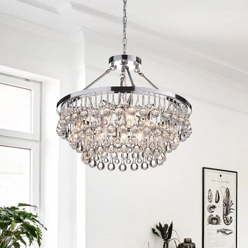 French Country Chandeliers with a Romantic AuraFrench Country Chandeliers with a Romantic AuraSilver Orchid Niese Glass Crystal 9-Light Chandelier