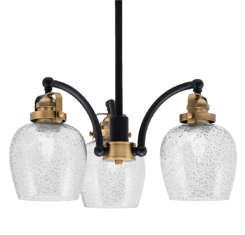Chandeliers with Metal Frames in Silver FinishChandeliers with Metal Frames in Silver FinishToltec Easton 1943-MBBR-4812 Chandelier Light - Matte Black & Brass