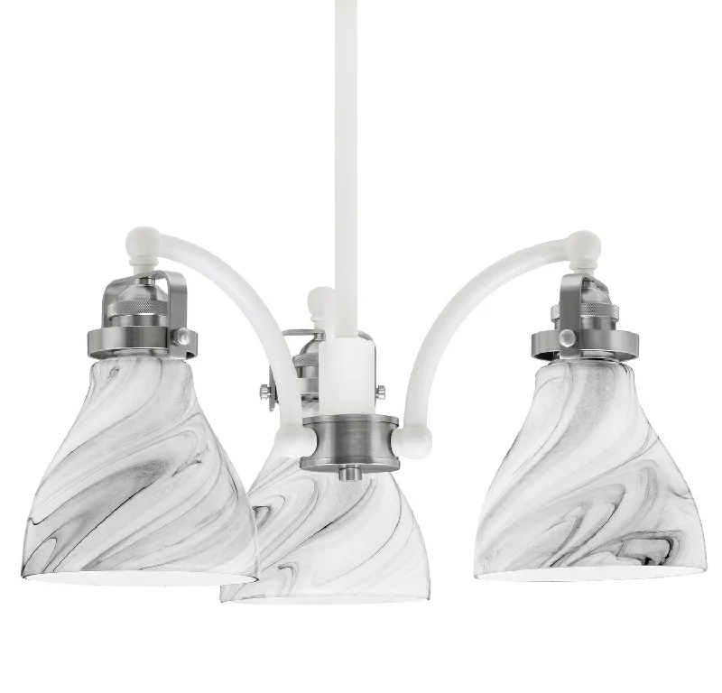 Chandeliers for Low Ceilings to Avoid OvercrowdingChandeliers for Low Ceilings to Avoid OvercrowdingToltec Easton 1943-WHBN-4769 Chandelier Light - White & Brushed Nickel