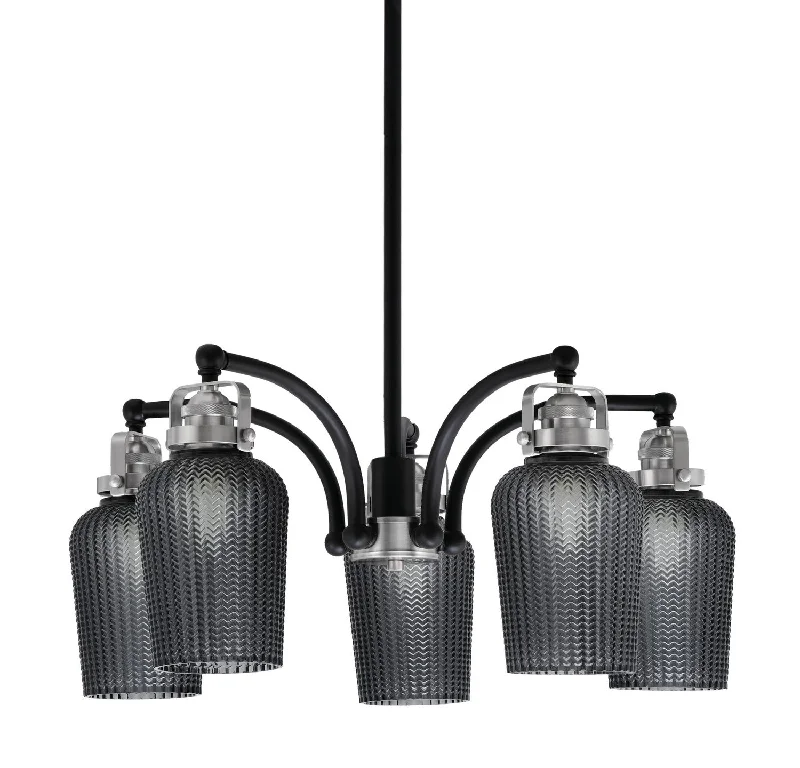 LED Chandeliers for Energy - Efficient LightingLED Chandeliers for Energy - Efficient LightingToltec Easton 1945-MBBN-4252 Chandelier Light - Matte Black & Brushed Nickel