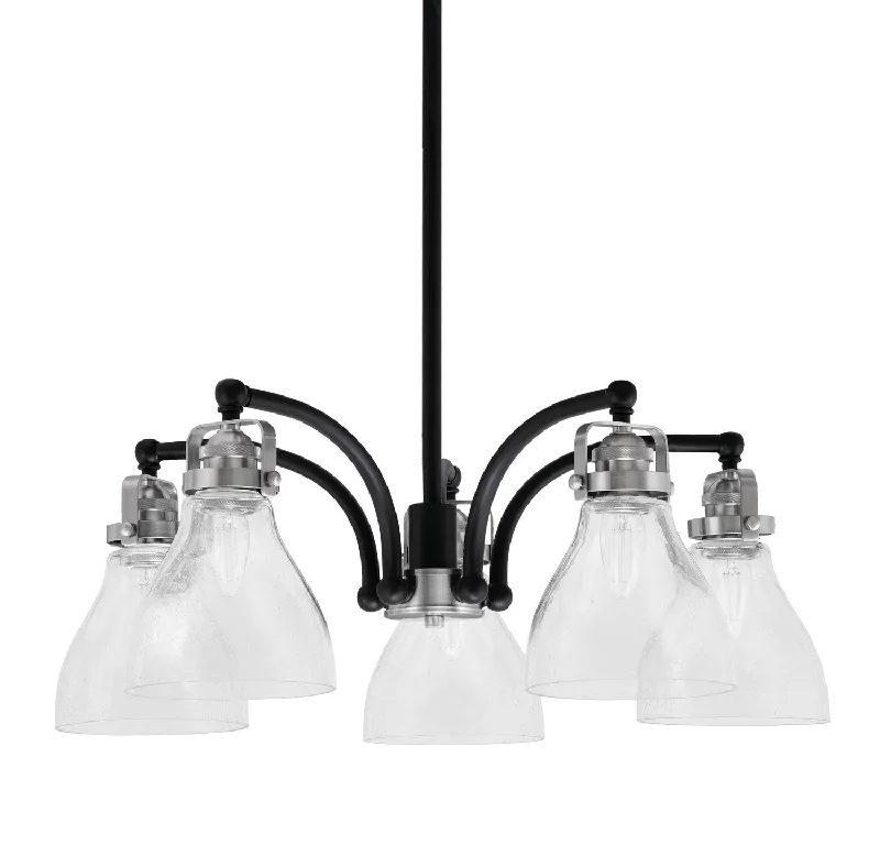 LED Chandeliers for Energy - Efficient LightingLED Chandeliers for Energy - Efficient LightingToltec Easton 1945-MBBN-4760 Chandelier Light - Matte Black & Brushed Nickel