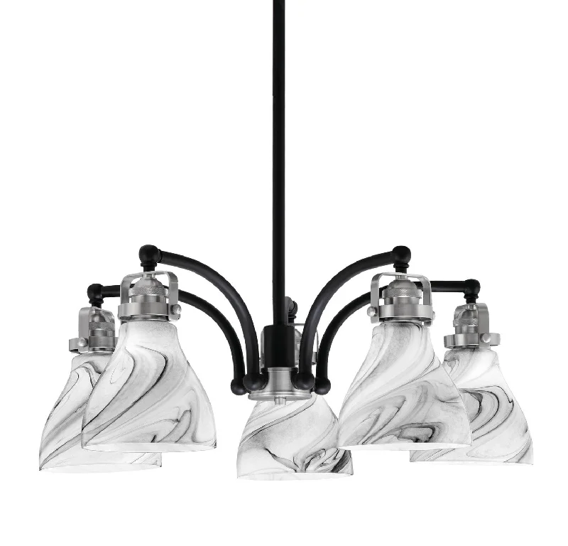 Chandeliers with Pendant Lights for a Stylish LookChandeliers with Pendant Lights for a Stylish LookToltec Easton 1945-MBBN-4769 Chandelier Light - Matte Black & Brushed Nickel