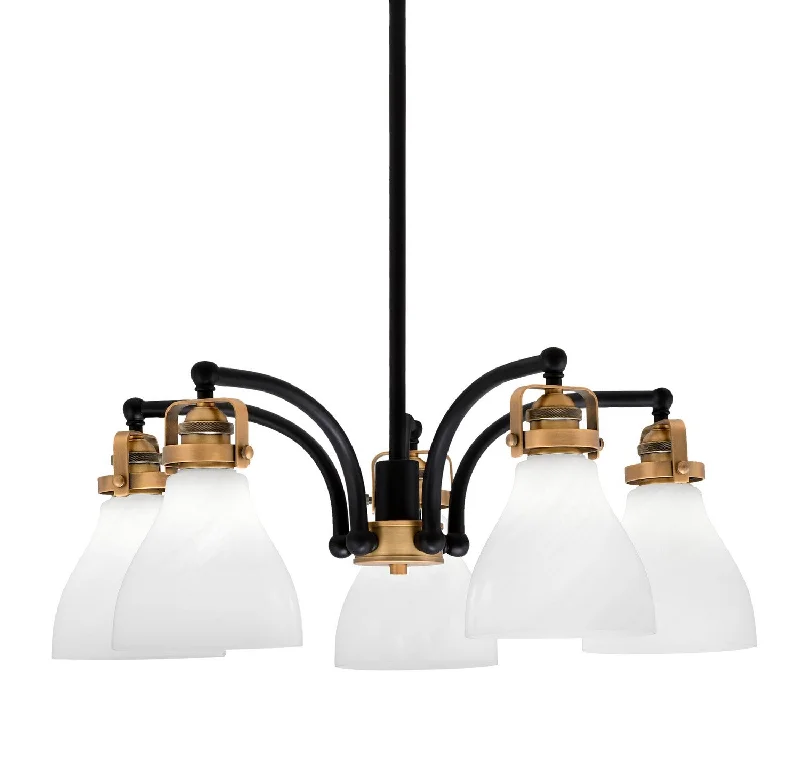 French Country Chandeliers with a Romantic AuraFrench Country Chandeliers with a Romantic AuraToltec Easton 1945-MBBR-4761 Chandelier Light - Matte Black & Brass
