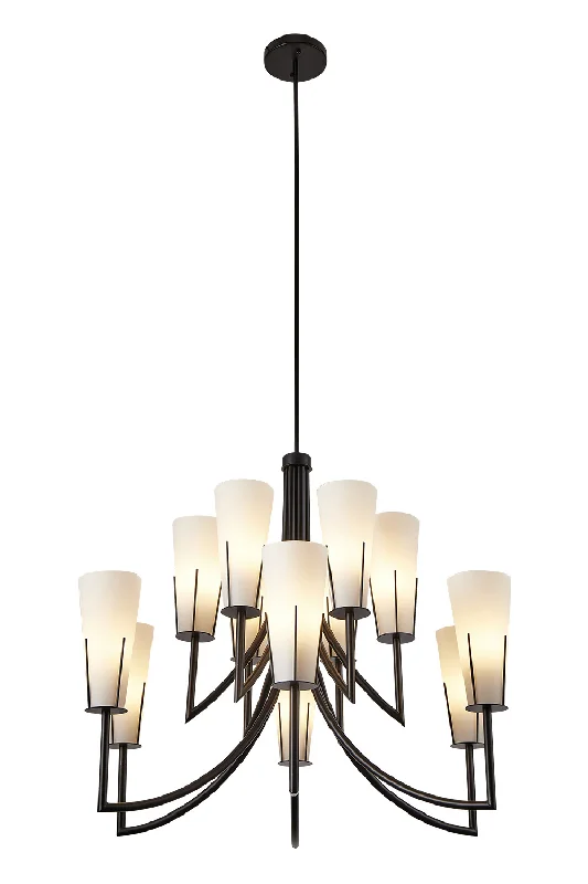 Victorian - Inspired Chandeliers with Ornate DetailsVictorian - Inspired Chandeliers with Ornate DetailsWhite Conical Glass Chandelier | Liang & Eimil Magestic