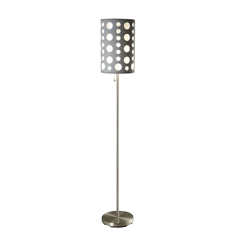 Adjustable Height Floor Lamp for Versatile Lighting NeedsAdjustable Height Floor Lamp for Versatile Lighting Needs66" Steel Novelty Floor Lamp With Gray And White Drum Shade - 66 X 16 X 16 Adjustable Height Floor Lamp for Versatile Lighting NeedsAdjustable Height Floor Lamp for Versatile Lighting Needs66" Steel Novelty Floor Lamp With Gray And White Drum Shade - 66 X 16 X 16