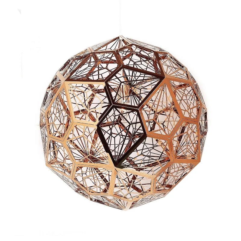 Crystal Ceiling Lights with High - Quality Swarovski CrystalsCrystal Ceiling Lights with High - Quality Swarovski CrystalsAlberta Geo Copper Pendant Light