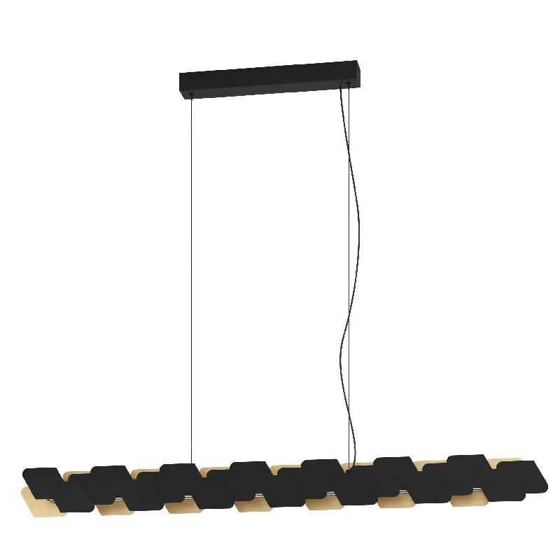 Art Deco Ceiling Lights with Geometric Patterns and Metallic FinishesArt Deco Ceiling Lights with Geometric Patterns and Metallic FinishesAltagracia Linear 44w LED Warm White Black and Gold Contemporary Pendant
