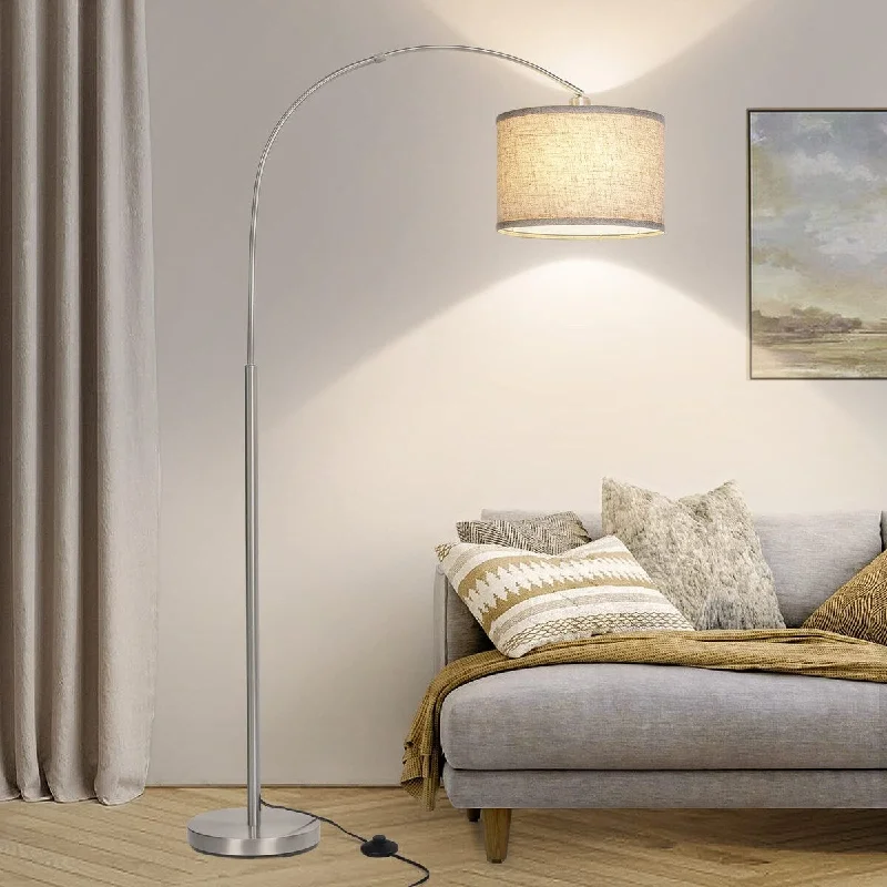 Way Switch Floor Lamp for Multiple Light Intensity Levels Way Switch Floor Lamp for Multiple Light Intensity LevelsArc Floor Lamp, Modern Floor Lamp with Adjustable Head,Tall Pole Lamp with On/Off Pedal Switch,Over Couch Arched Tall - Silver Way Switch Floor Lamp for Multiple Light Intensity Levels Way Switch Floor Lamp for Multiple Light Intensity LevelsArc Floor Lamp, Modern Floor Lamp with Adjustable Head,Tall Pole Lamp with On/Off Pedal Switch,Over Couch Arched Tall - Silver