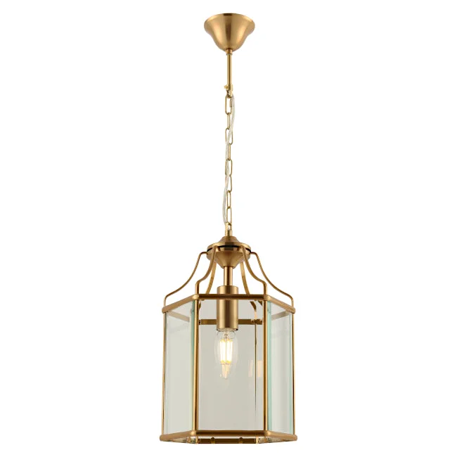 Art Nouveau Ceiling Lights with Organic, Flowing ShapesArt Nouveau Ceiling Lights with Organic, Flowing ShapesArcadia 1 Light Lantern Pendant Gold with Clear Glass