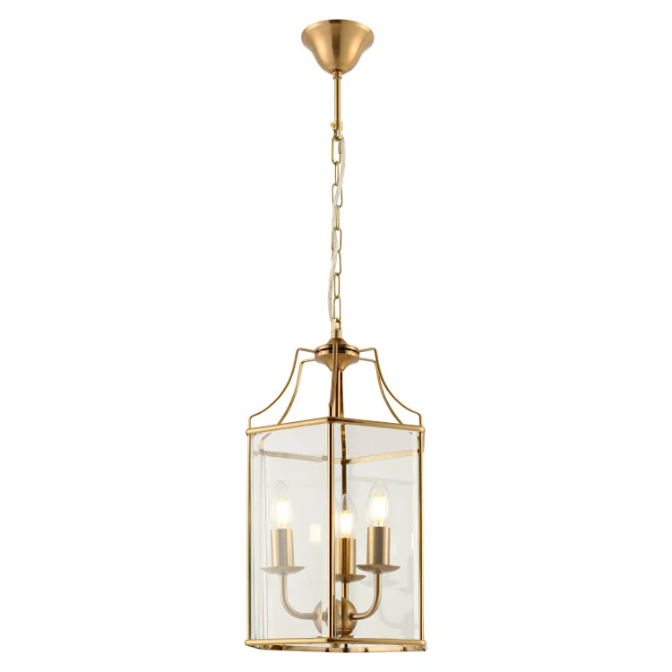 Modern Minimalist Ceiling Lights for Contemporary InteriorsModern Minimalist Ceiling Lights for Contemporary InteriorsArcadia 3 Light Lantern Pendant Gold with Clear Glass