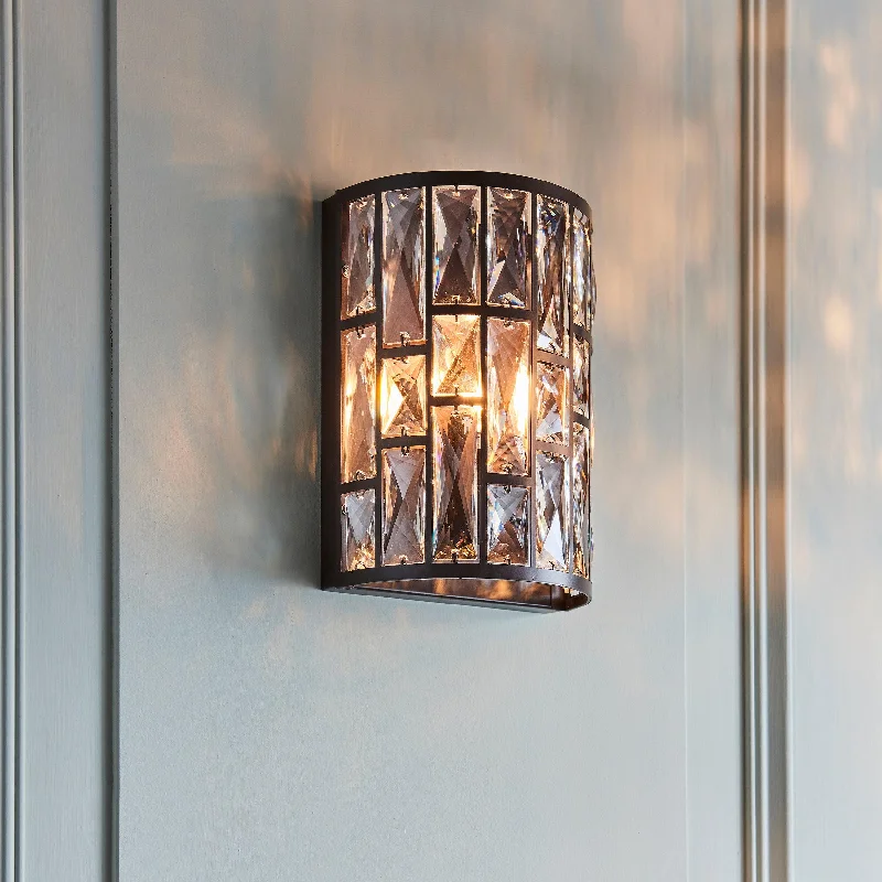 Victorian Style Floor Lamp for Traditional and Elegant InteriorsVictorian Style Floor Lamp for Traditional and Elegant InteriorsEndon Belle 1 Light Dark Bronze & Crystal Wall Light