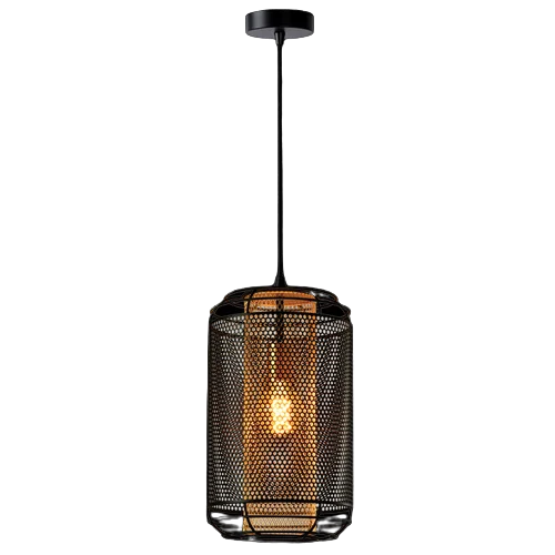 Industrial Style Ceiling Lights with Exposed Bulbs and Metal CagesIndustrial Style Ceiling Lights with Exposed Bulbs and Metal CagesBoston Metal Pendant - Black & Gold