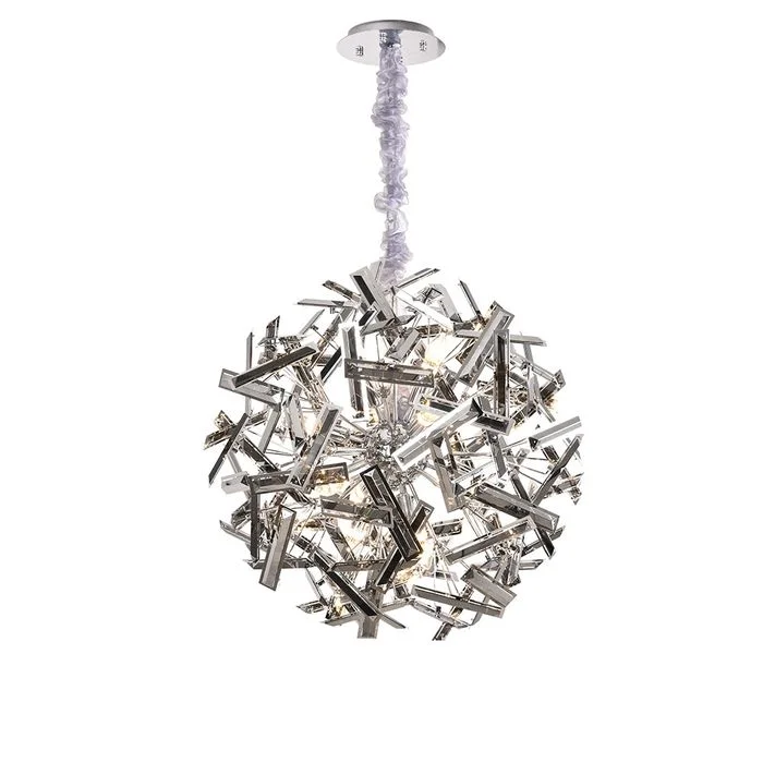 Victorian - Inspired Ceiling Lights with Ornate Crystal ChandeliersVictorian - Inspired Ceiling Lights with Ornate Crystal ChandeliersBrazza 65cm Chrome and Smoke Crystal Pendant Light