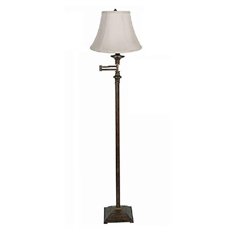 Wood Floor Lamp with Natural Grain for a Warm and Organic FeelWood Floor Lamp with Natural Grain for a Warm and Organic FeelBronze Resin 61.5-inch Swing Arm Floor Lamp - N/A