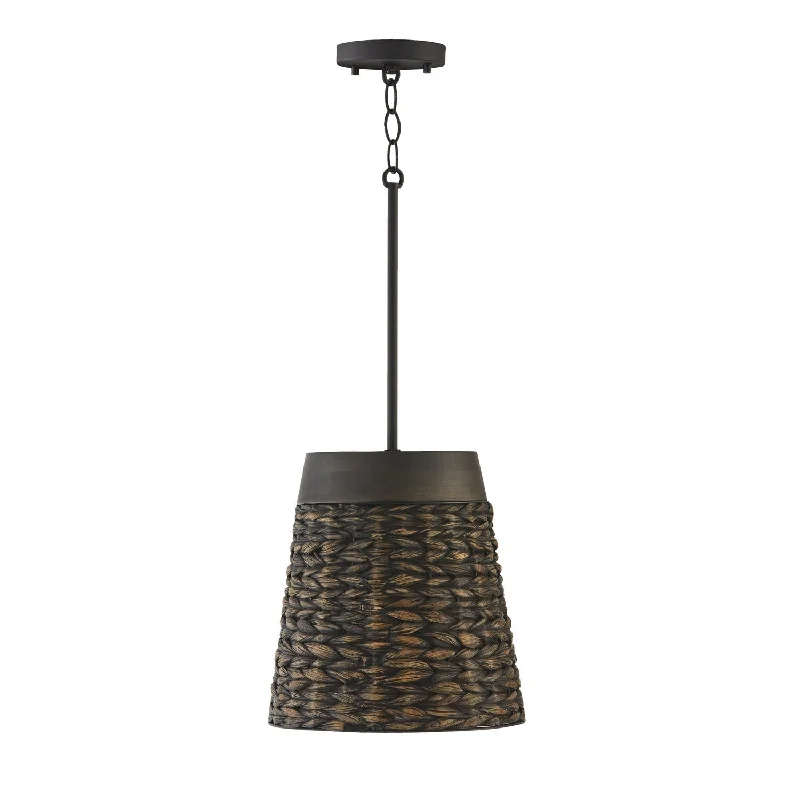 African - Inspired Ceiling Lights with Tribal Patterns and Natural MaterialsAfrican - Inspired Ceiling Lights with Tribal Patterns and Natural MaterialsCapital Tallulah 343911CW Pendant Light - Charcoal Wash