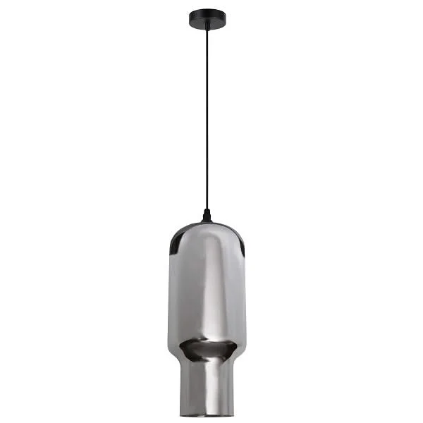 Retro Ceiling Lights Inspired by the 1950s and 1960s DesignRetro Ceiling Lights Inspired by the 1950s and 1960s DesignCylinder Black Smoke Glass Pendant Light