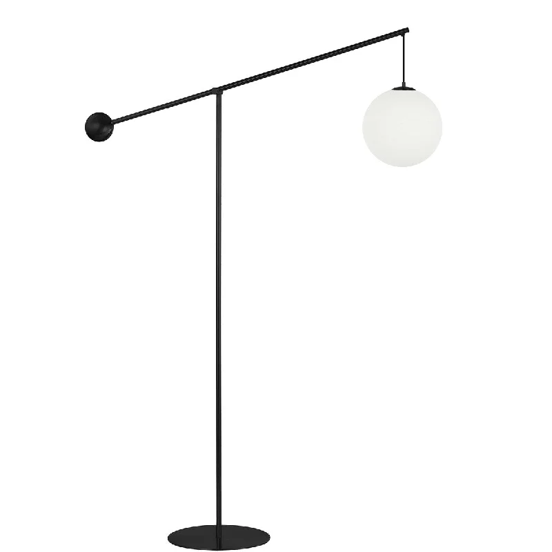 Victorian Style Floor Lamp for Traditional and Elegant InteriorsVictorian Style Floor Lamp for Traditional and Elegant InteriorsDainolite Holly 1 Light Floor Lamp - 106" H - Matte Black - Opal White Glass