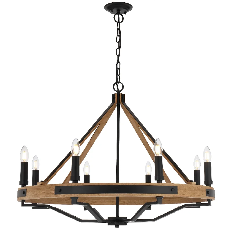 Metal Ceiling Lights in Brass, Copper, Stainless Steel, and IronMetal Ceiling Lights in Brass, Copper, Stainless Steel, and IronDarien 8 Light Ash Timber Rustic Vintage Pendant