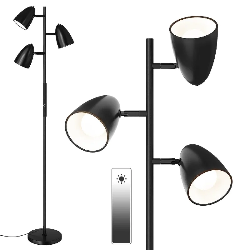 Bohemian Inspired Floor Lamp for Eclectic Home DecorBohemian Inspired Floor Lamp for Eclectic Home Decordimmable Tree Floor Lamp with 3 LED Bulbs, Adjustable Rotating Lights, Standing Tall Pole Lamps for Living Room, Bedroom - Black Bohemian Inspired Floor Lamp for Eclectic Home DecorBohemian Inspired Floor Lamp for Eclectic Home Decordimmable Tree Floor Lamp with 3 LED Bulbs, Adjustable Rotating Lights, Standing Tall Pole Lamps for Living Room, Bedroom - Black