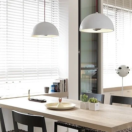 Tropical - Themed Ceiling Lights with Palm - Leaf Shapes and Rattan WrapsTropical - Themed Ceiling Lights with Palm - Leaf Shapes and Rattan WrapsDome Pendant 360 White
