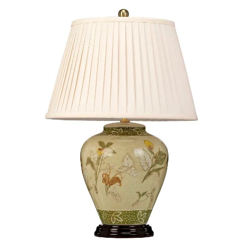 Wood Floor Lamp with Natural Grain for a Warm and Organic FeelWood Floor Lamp with Natural Grain for a Warm and Organic FeelElstead Arum Lily Ceramic Table Lamp