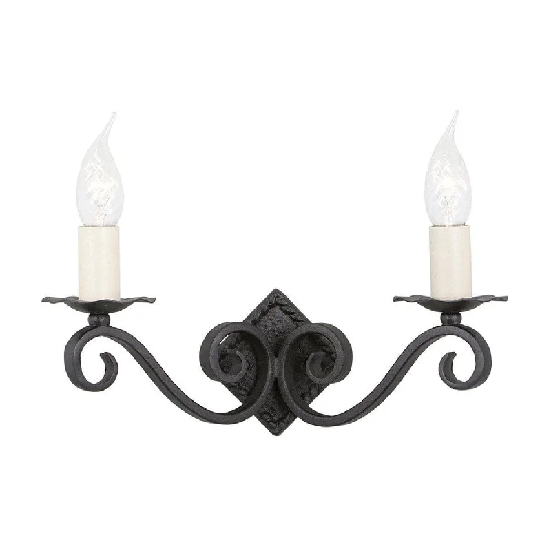 Fabric Floor Lamp with a Linen Shade for a Relaxed AestheticFabric Floor Lamp with a Linen Shade for a Relaxed AestheticElstead Rectory 2 Light Wall Light RY2A BLACK