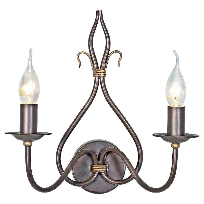 Dimmable Floor Lamp for Adjustable Lighting AmbianceDimmable Floor Lamp for Adjustable Lighting AmbianceElstead Lighting Windermere 2 Light Rust & Gold Wall Light