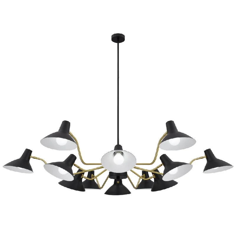 Gothic Ceiling Lights with Dark Metalwork and Pointed ArchesGothic Ceiling Lights with Dark Metalwork and Pointed ArchesFarbon 12 Light Black Mid-Century Modern Pendant