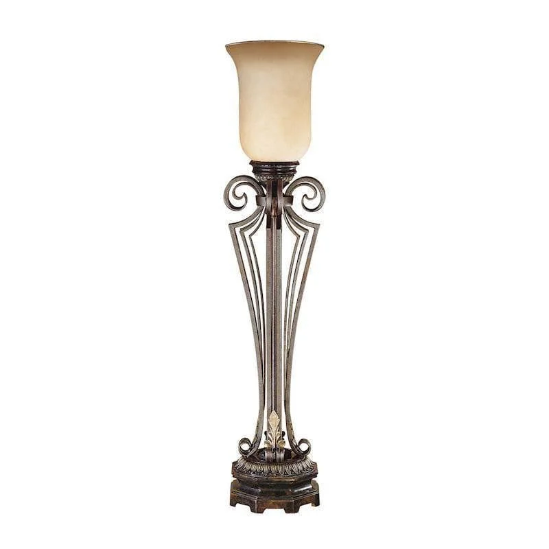 Smart Floor Lamp with Voice Control and Bluetooth ConnectivitySmart Floor Lamp with Voice Control and Bluetooth ConnectivityFeiss Corinthia Bronze Table Lamp With Cream/Amber Glass Shade