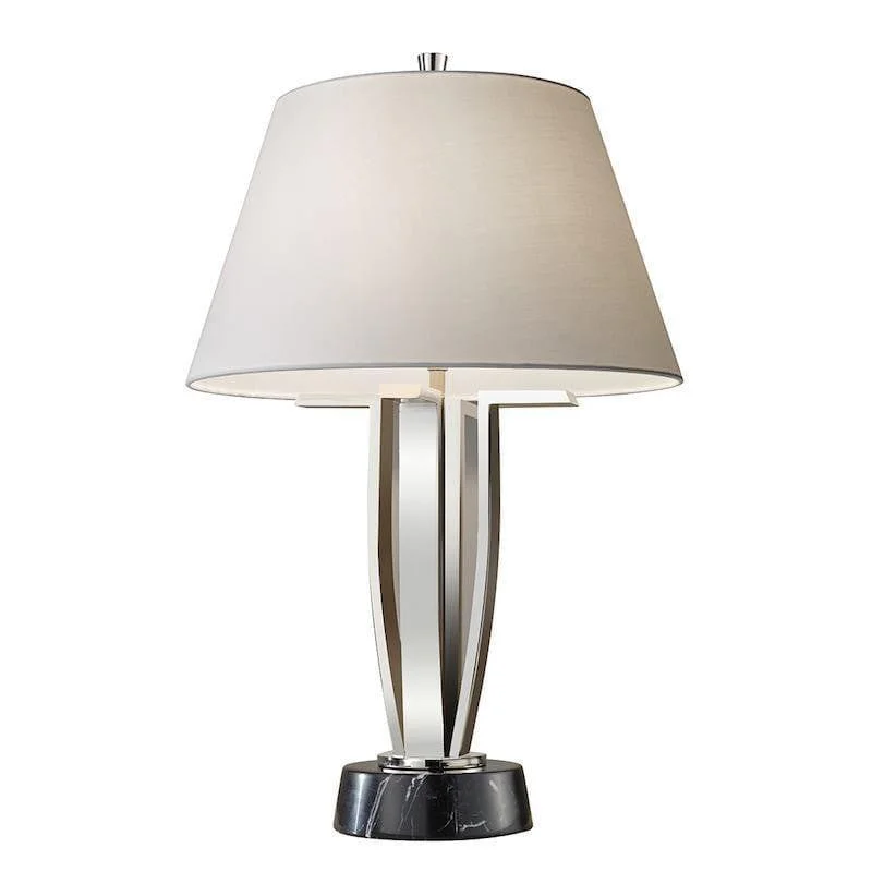 Adjustable Height Floor Lamp for Versatile Lighting NeedsAdjustable Height Floor Lamp for Versatile Lighting NeedsFeiss Silvershore Polished Nickel Table Lamp & White Shade