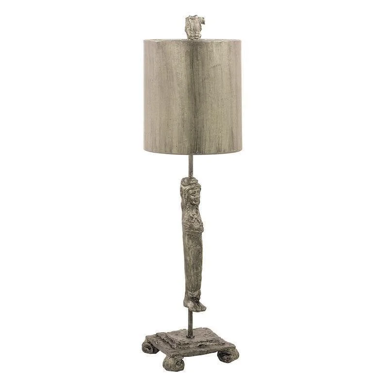 Smart Floor Lamp with Voice Control and Bluetooth ConnectivitySmart Floor Lamp with Voice Control and Bluetooth ConnectivityFlambeau Caryatid Silver Table Lamp
