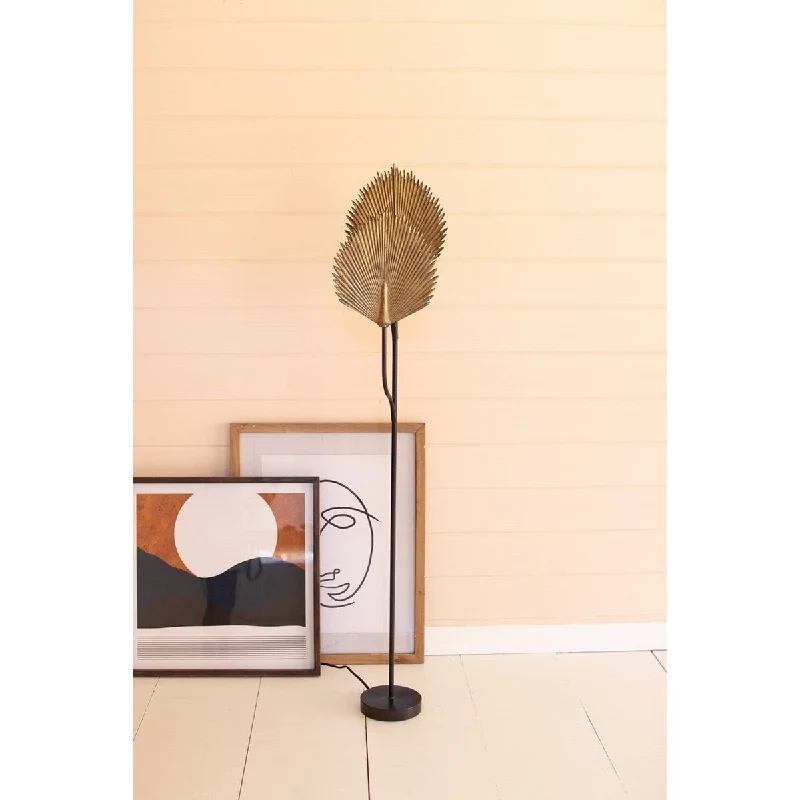 Fabric Floor Lamp with a Linen Shade for a Relaxed AestheticFabric Floor Lamp with a Linen Shade for a Relaxed AestheticFloor Lamp With Antique Gold Leaves Detail