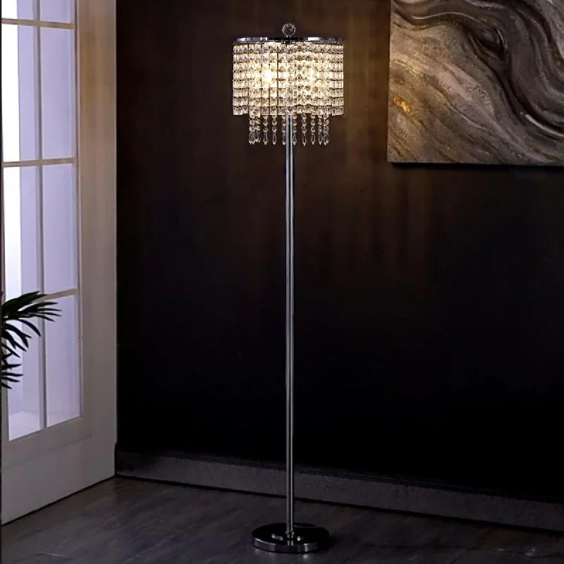 Metal Floor Lamp with a Matte Black Finish for a Sleek LookMetal Floor Lamp with a Matte Black Finish for a Sleek LookGetLedel 65-inch Chrome Crystal Floor Lamp Metal Floor Lamp with a Matte Black Finish for a Sleek LookMetal Floor Lamp with a Matte Black Finish for a Sleek LookGetLedel 65-inch Chrome Crystal Floor Lamp