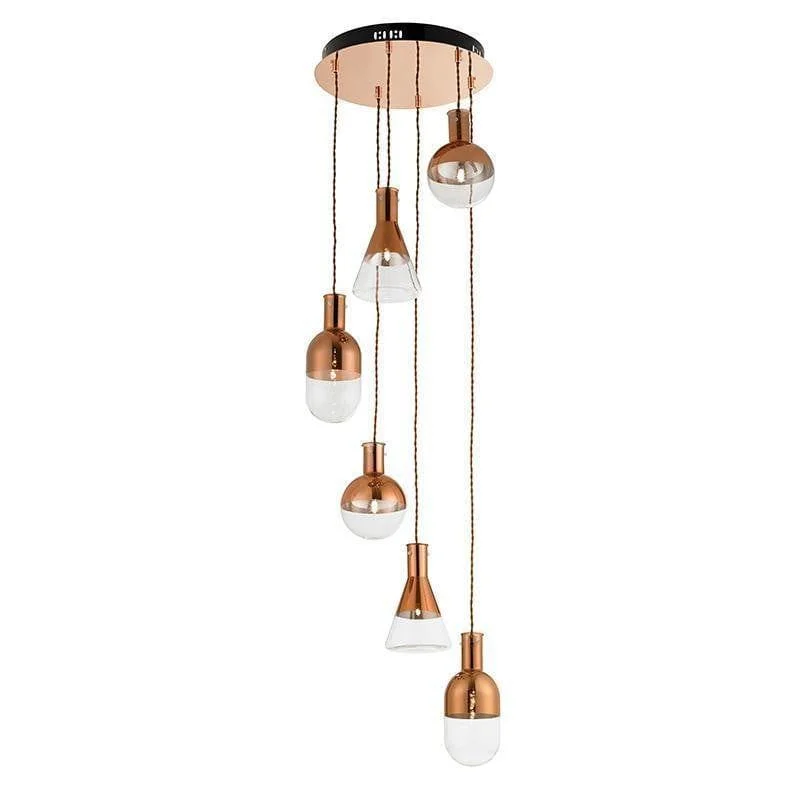 Victorian Style Floor Lamp for Traditional and Elegant InteriorsVictorian Style Floor Lamp for Traditional and Elegant InteriorsEndon Giamatti Copper & Clear Glass 6 Light Ceiling Pendant