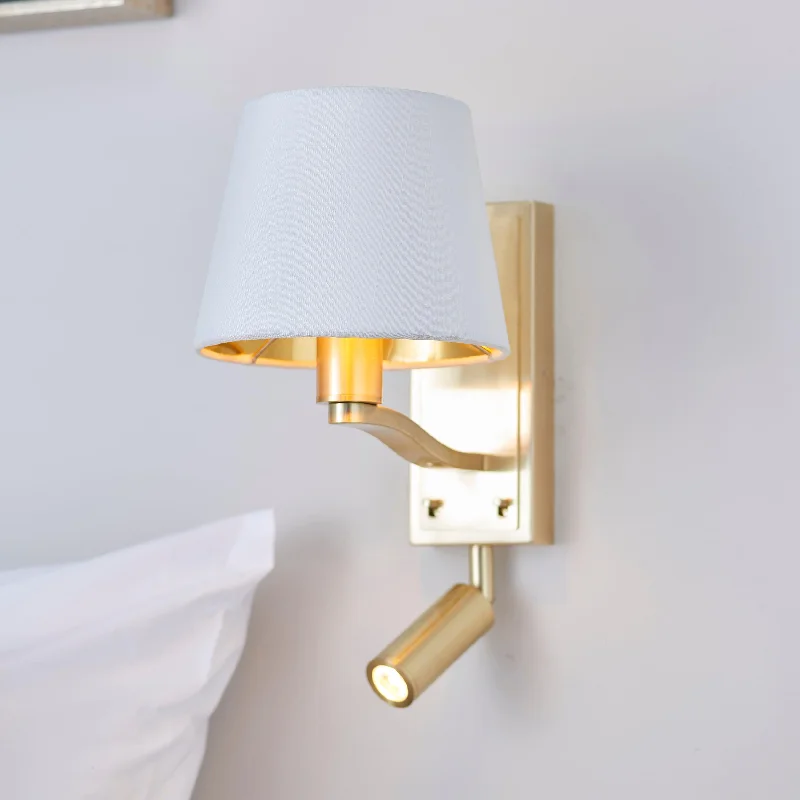 Marble Base Floor Lamp for a Touch of LuxuryMarble Base Floor Lamp for a Touch of LuxuryEndon Harvey 1 Light Gold Wall Light With White Shade