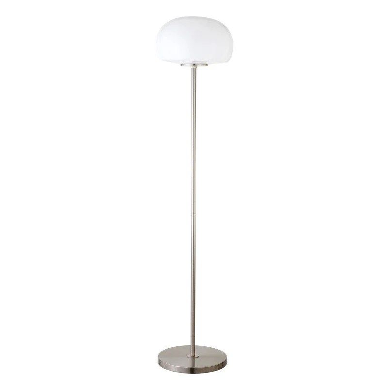 Marble Base Floor Lamp for a Touch of LuxuryMarble Base Floor Lamp for a Touch of LuxuryHomeRoots 62" Nickel Novelty Floor Lamp With White Frosted Glass Globe Shade - 13