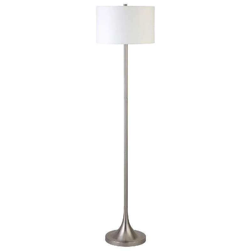 Victorian Style Floor Lamp for Traditional and Elegant InteriorsVictorian Style Floor Lamp for Traditional and Elegant InteriorsHomeRoots 62" Nickel Traditional Shaped Floor Lamp With White Frosted Glass Drum Shade - 15