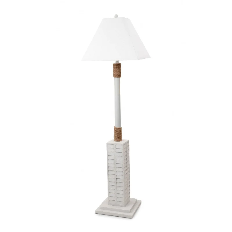 Wood Floor Lamp with Natural Grain for a Warm and Organic FeelWood Floor Lamp with Natural Grain for a Warm and Organic FeelHomeRoots 63" White Polyresin Floor Lamp with Cream Empire Shade - 18" W x 63" H x 7.2" D