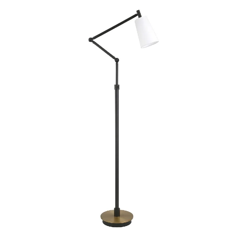 Marble Base Floor Lamp for a Touch of LuxuryMarble Base Floor Lamp for a Touch of LuxuryHomeRoots 66" Black Reading Floor Lamp With White Frosted Glass Cone Shade - 11