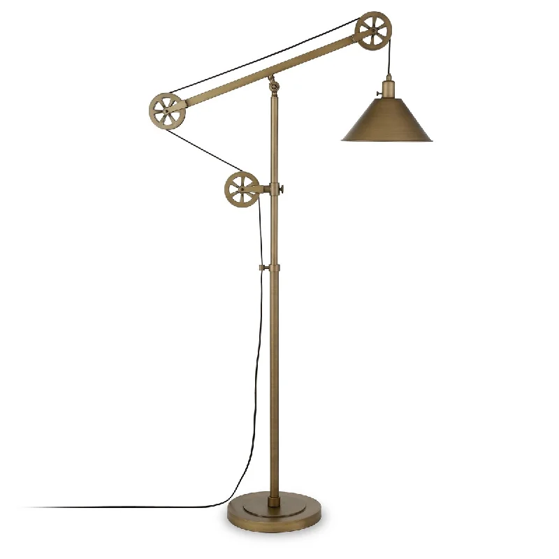 Metal Floor Lamp with a Matte Black Finish for a Sleek LookMetal Floor Lamp with a Matte Black Finish for a Sleek LookHomeRoots 70" Brass Reading Floor Lamp With Gold Cone Shade - 38