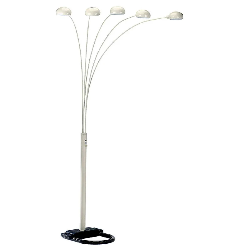 Dimmable Floor Lamp for Adjustable Lighting AmbianceDimmable Floor Lamp for Adjustable Lighting AmbianceHomeRoots 84" White Five Light Arc Floor Lamp With White Dome Shade - 45 Dimmable Floor Lamp for Adjustable Lighting AmbianceDimmable Floor Lamp for Adjustable Lighting AmbianceHomeRoots 84" White Five Light Arc Floor Lamp With White Dome Shade - 45
