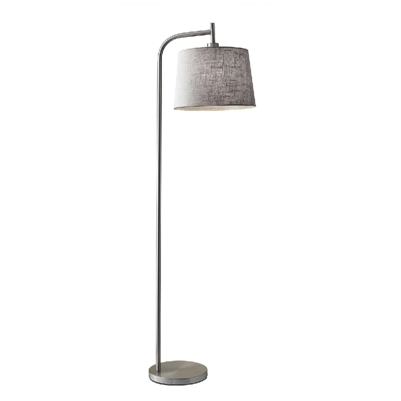 Victorian Style Floor Lamp for Traditional and Elegant InteriorsVictorian Style Floor Lamp for Traditional and Elegant InteriorsHomeRoots58" Swing Arm Floor Lamp With Gray Drum Shade - 13