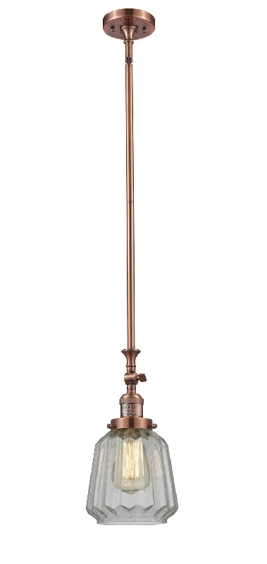 Industrial Style Ceiling Lights with Exposed Bulbs and Metal CagesIndustrial Style Ceiling Lights with Exposed Bulbs and Metal CagesOne Light Mini Pendant