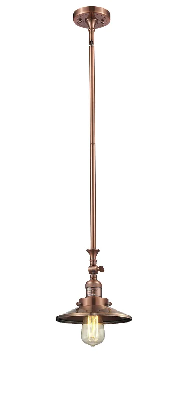 Industrial Style Ceiling Lights with Exposed Bulbs and Metal CagesIndustrial Style Ceiling Lights with Exposed Bulbs and Metal CagesOne Light Mini Pendant