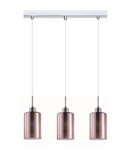 Tropical - Themed Ceiling Lights with Palm - Leaf Shapes and Rattan WrapsTropical - Themed Ceiling Lights with Palm - Leaf Shapes and Rattan WrapsInterior Iron & Rose Gold Glass 3 Light Island Pendant - ESPEJO2X3S