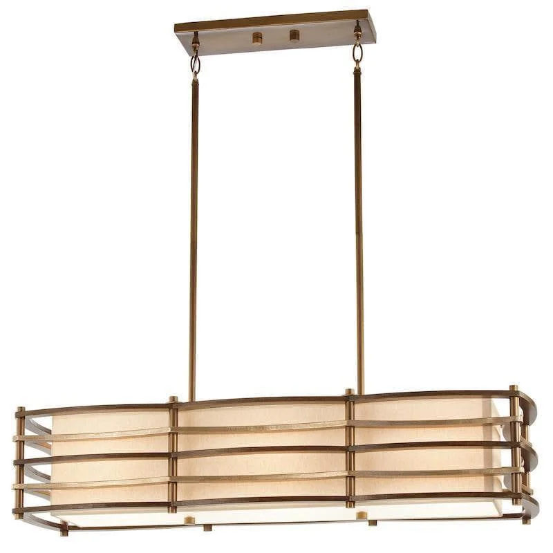Bohemian Inspired Floor Lamp for Eclectic Home DecorBohemian Inspired Floor Lamp for Eclectic Home DecorKichler Moxie Island Bronze Pendant - Linen Shade