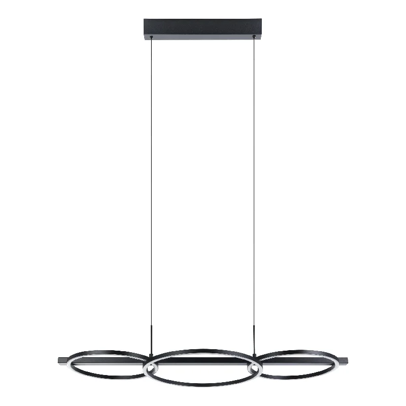 Moroccan Ceiling Lights with Colorful Stained Glass and Geometric CarvingsMoroccan Ceiling Lights with Colorful Stained Glass and Geometric CarvingsLanacera Modern LED 3000k 3-Ring Black Pendant